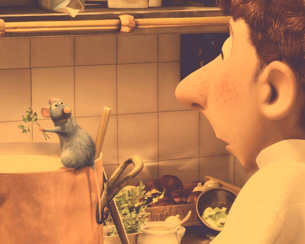 Рататуй варит суп обои