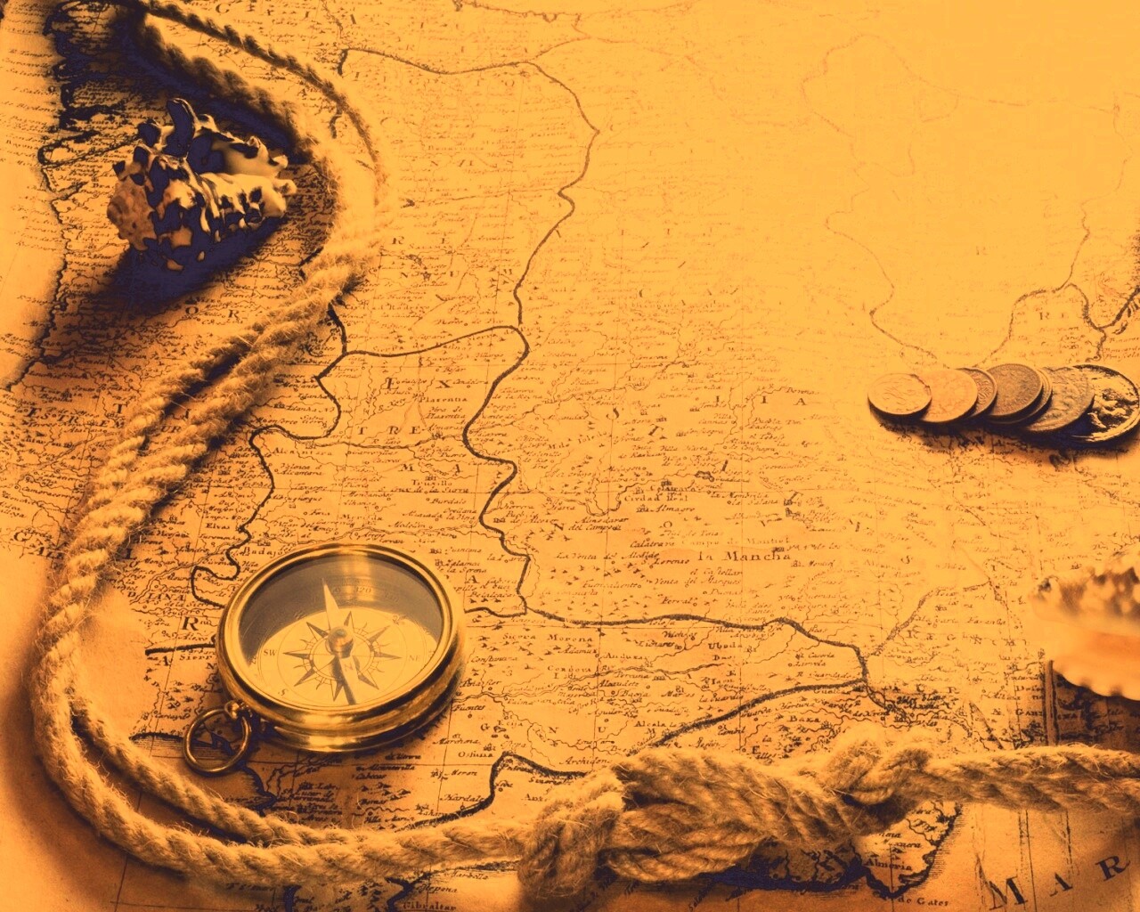 Древняя карта обои