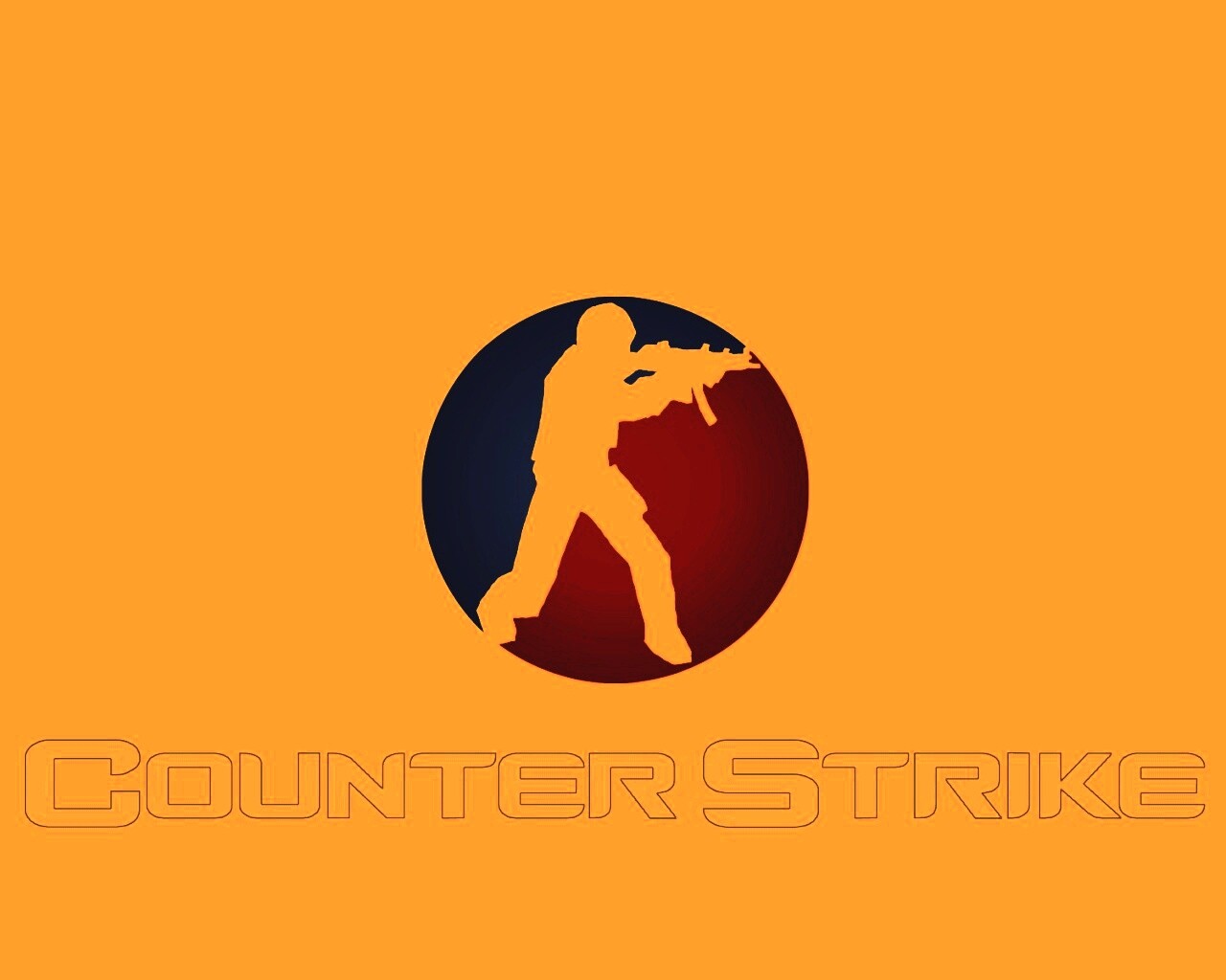 Логотип Counter Strike на белом фоне обои