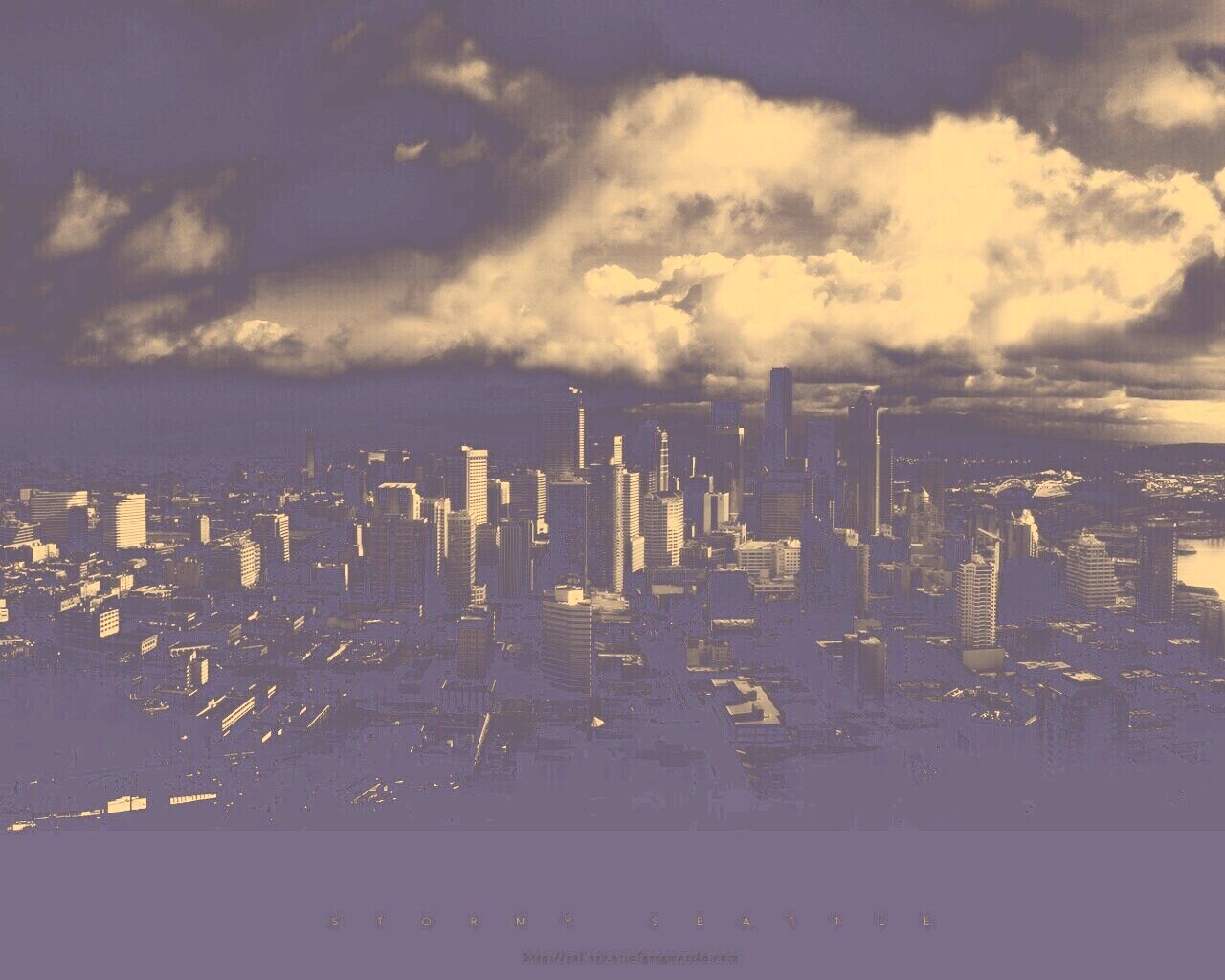 Штормовой Сиэтл обои