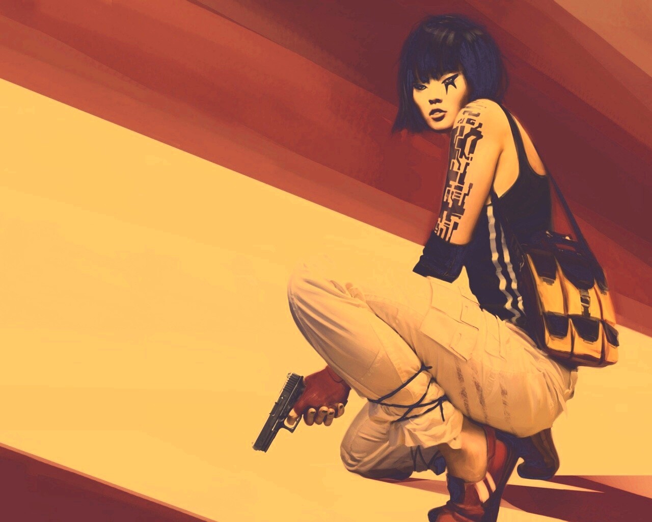 Фейт с пистолетом обои