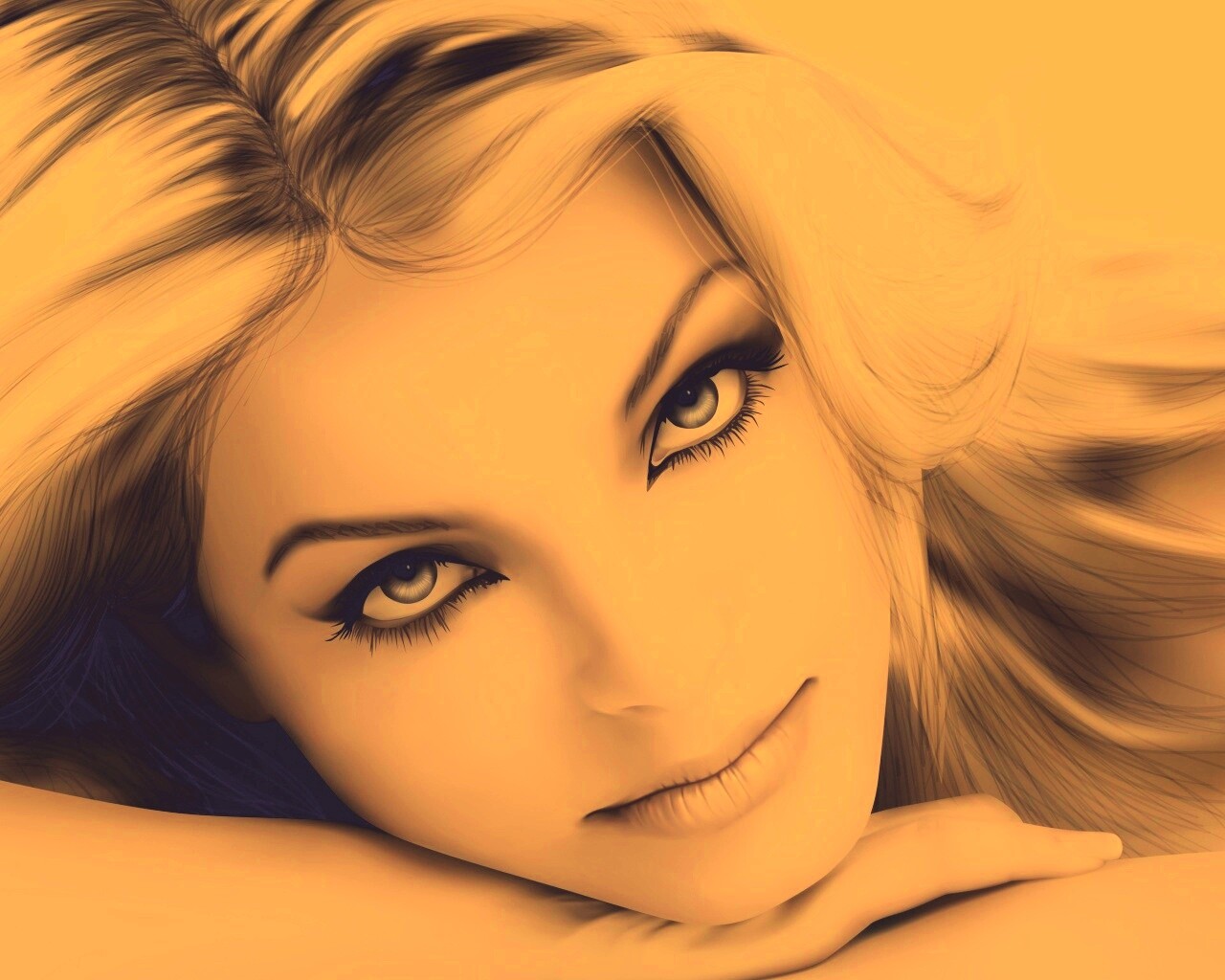 Девушка в векторе обои