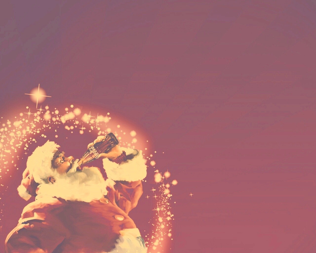 Санта Клаус с кока-колой обои