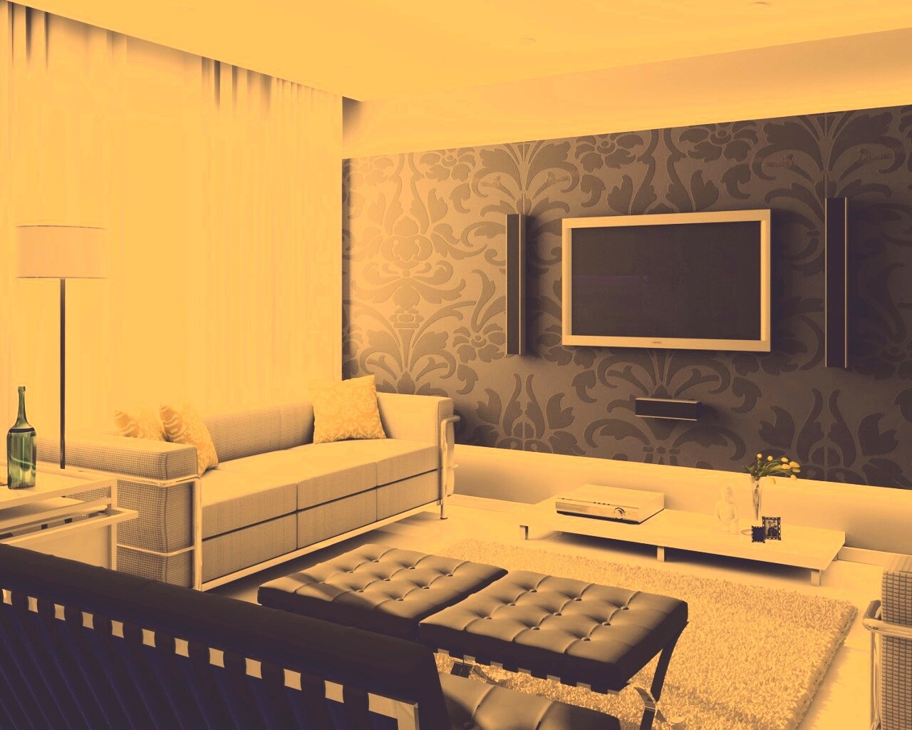 Современная комната обои