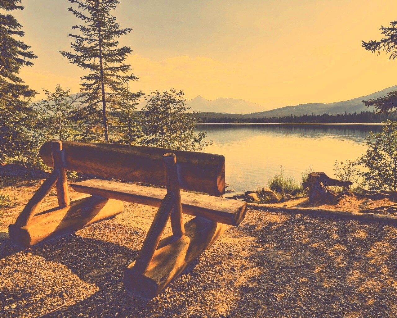 Скамейка обои