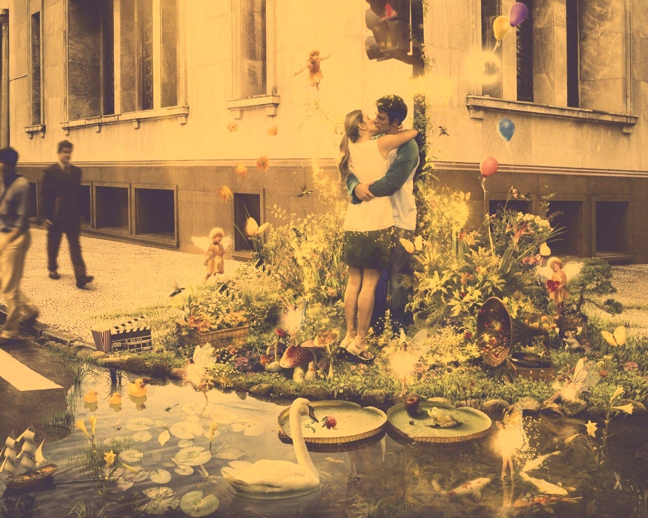 Волшебный поцелуй обои