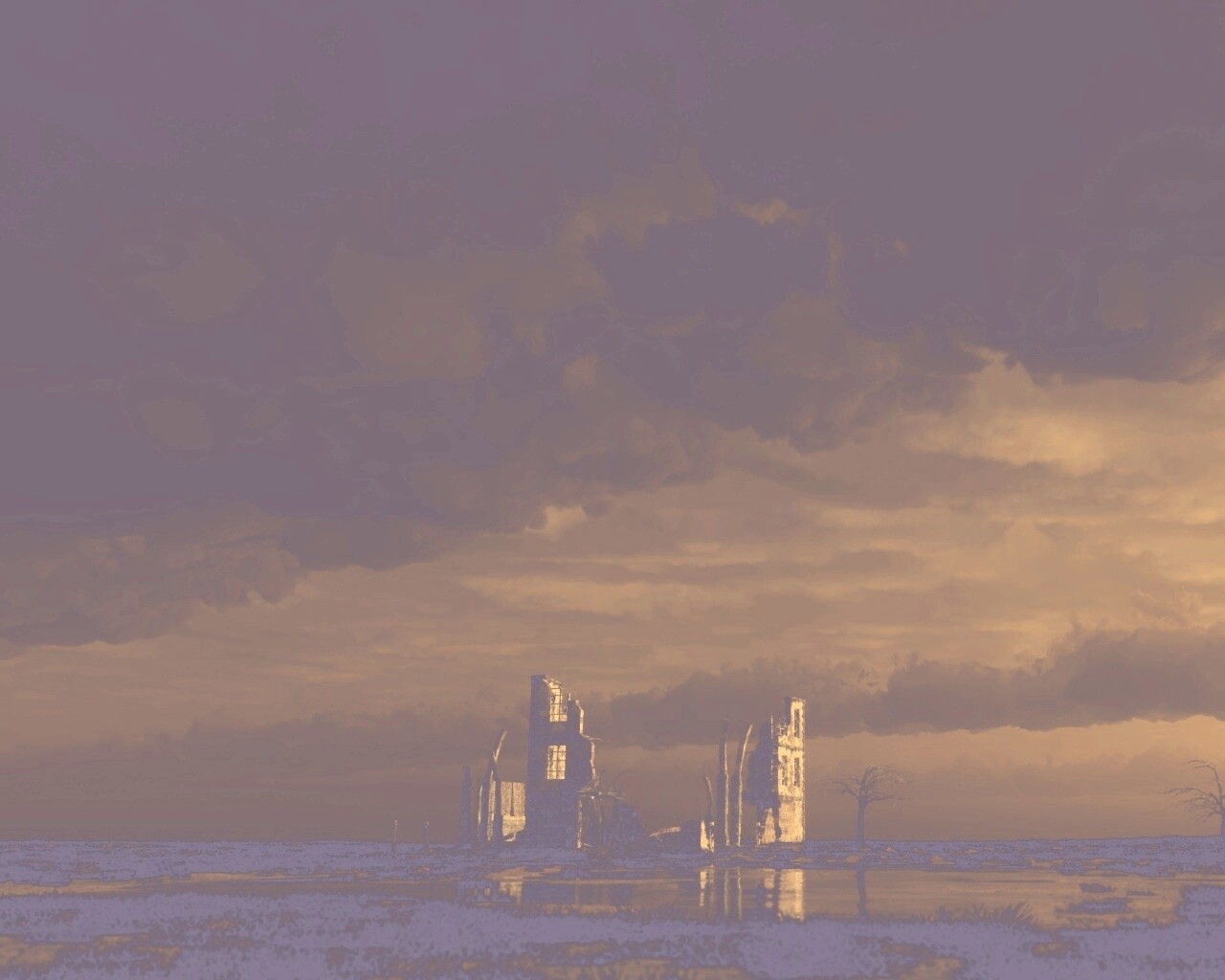 Руины здания обои