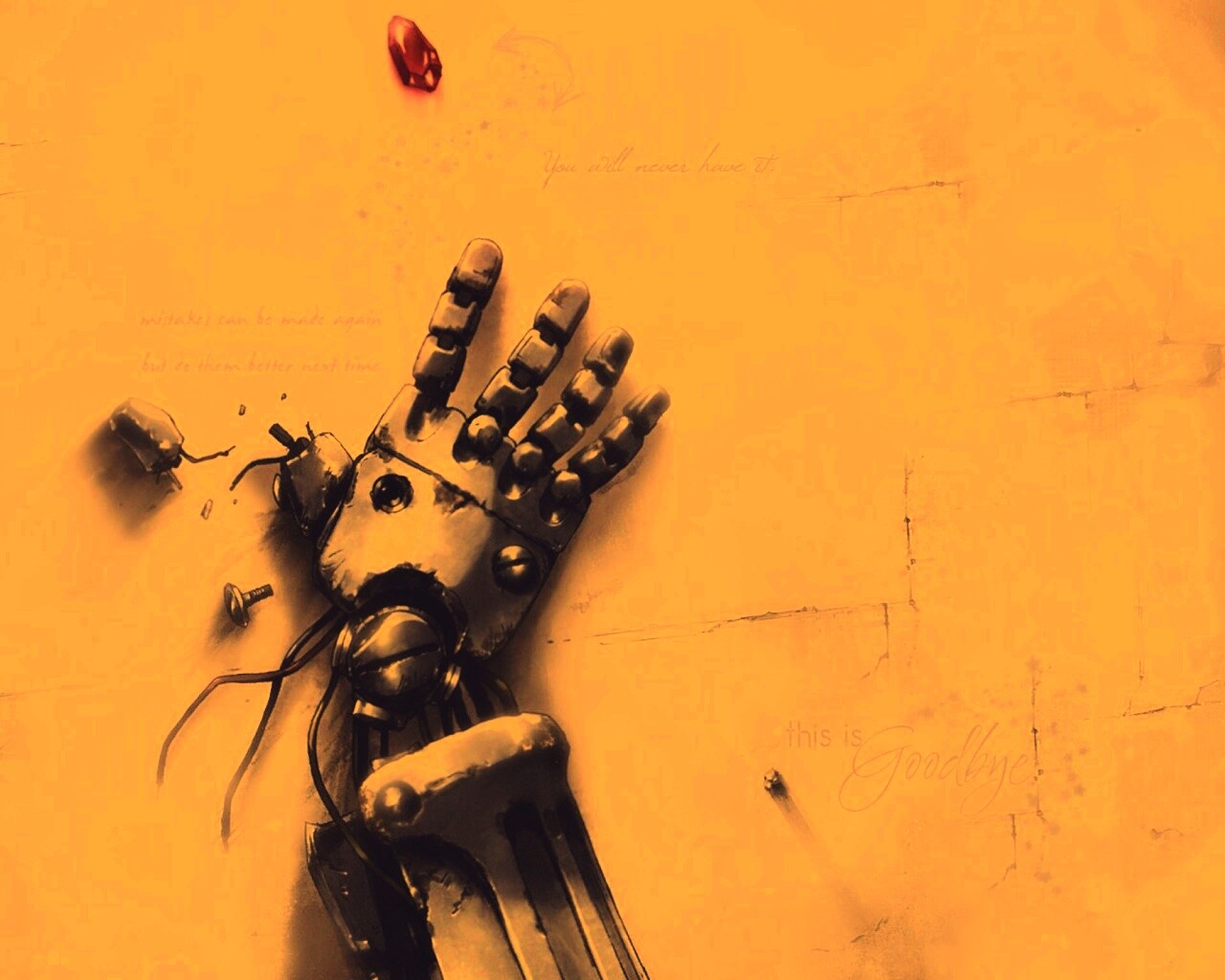 Автопротез из анимэ Стальной Алхимик обои