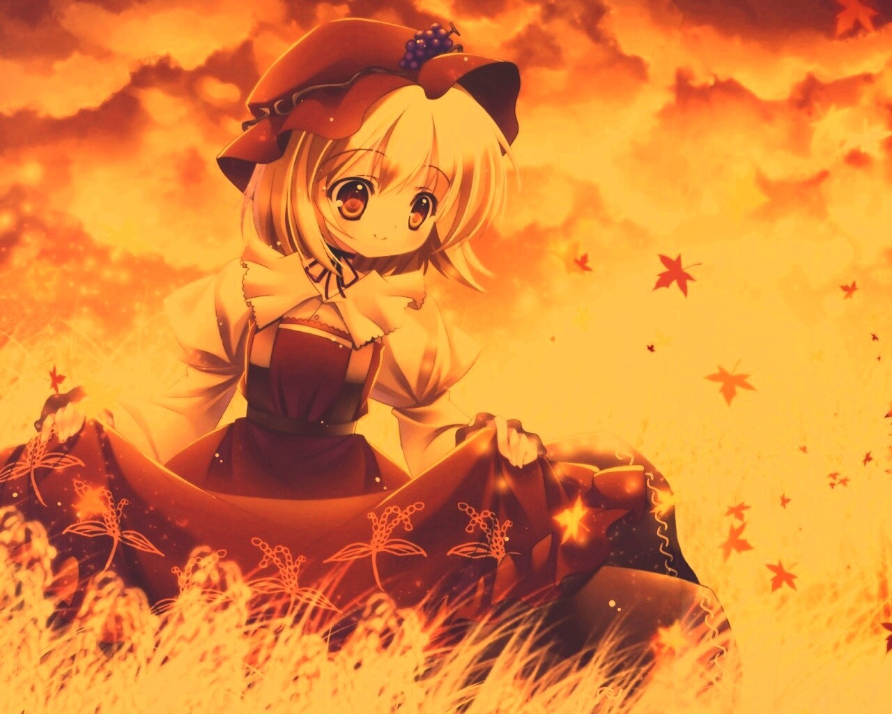 Девочка в поле обои