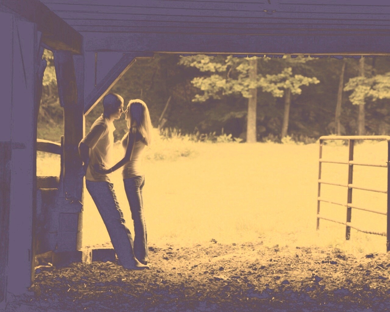 Любовь на природе обои