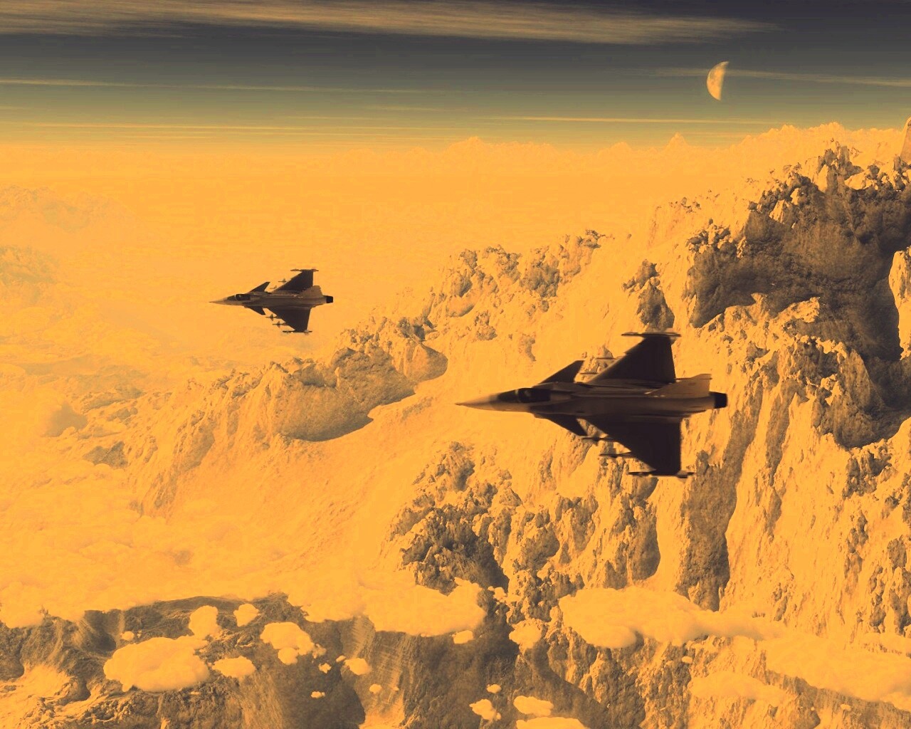 Самолёты в горах обои