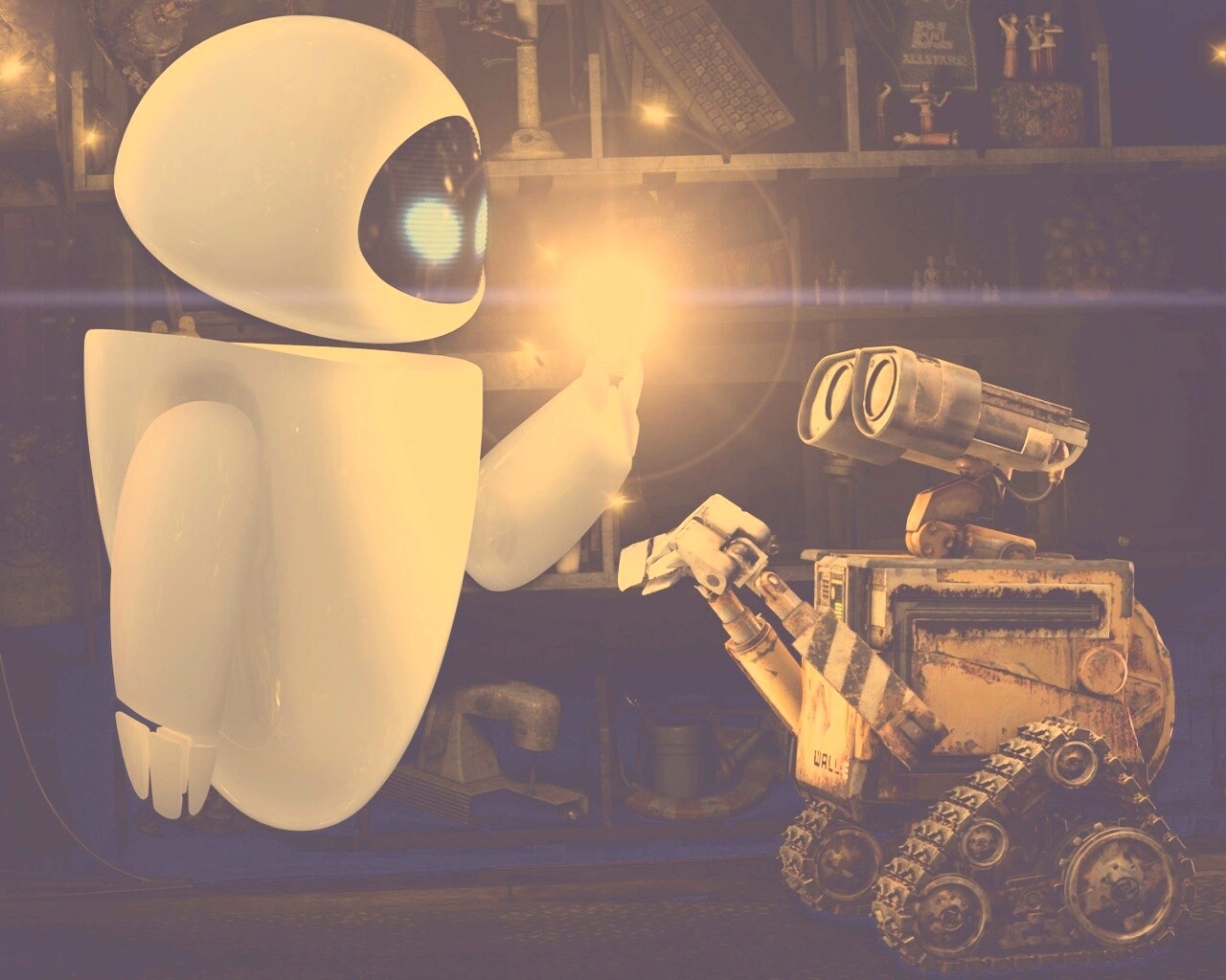 WALL-E и Ева обои
