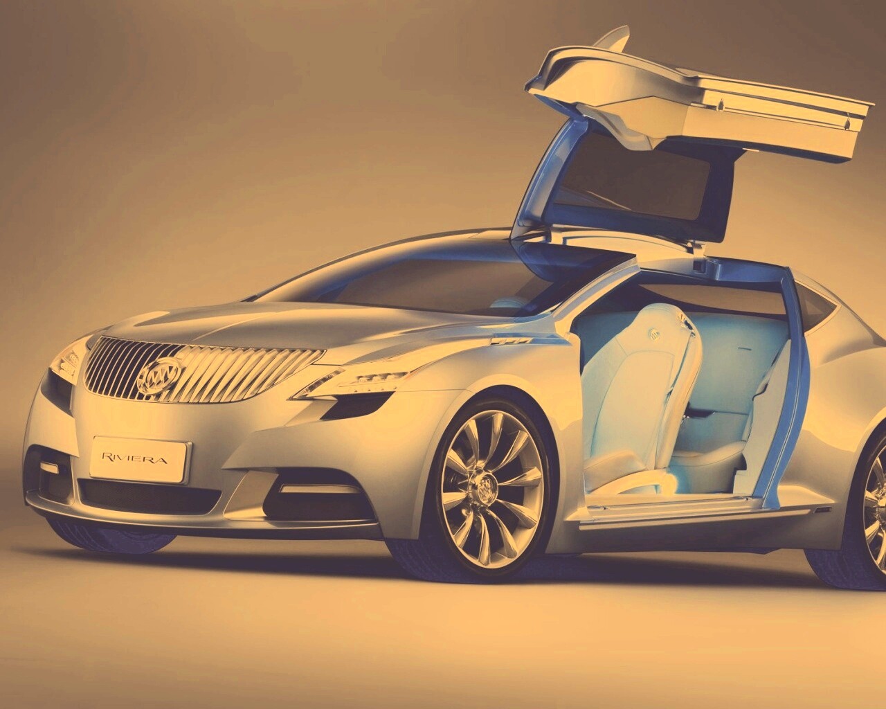 Buick Riviera с распахнутой дверцей обои