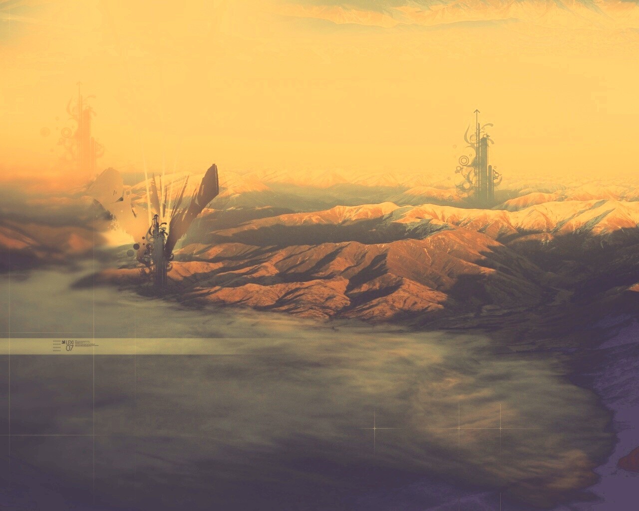 Горная абстракция обои