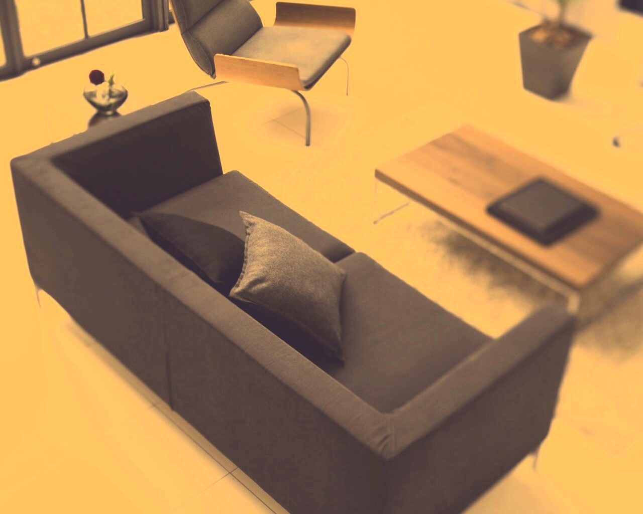 Черная мебель обои