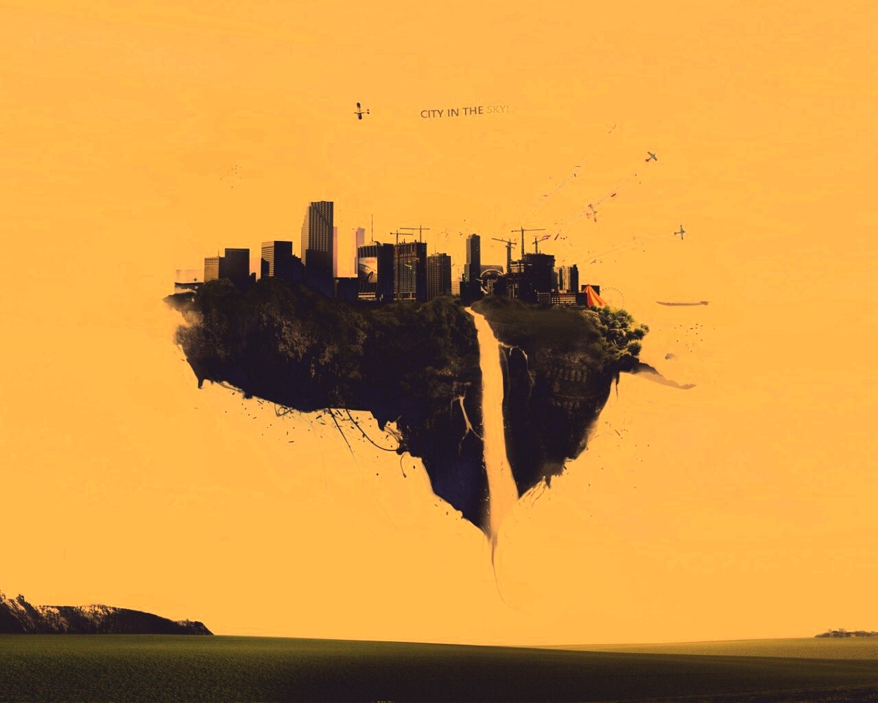 Небесный город обои