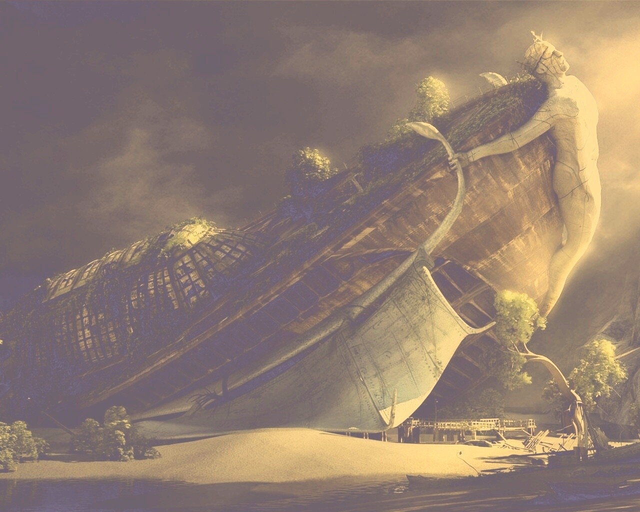 Древнее воздушное судно обои