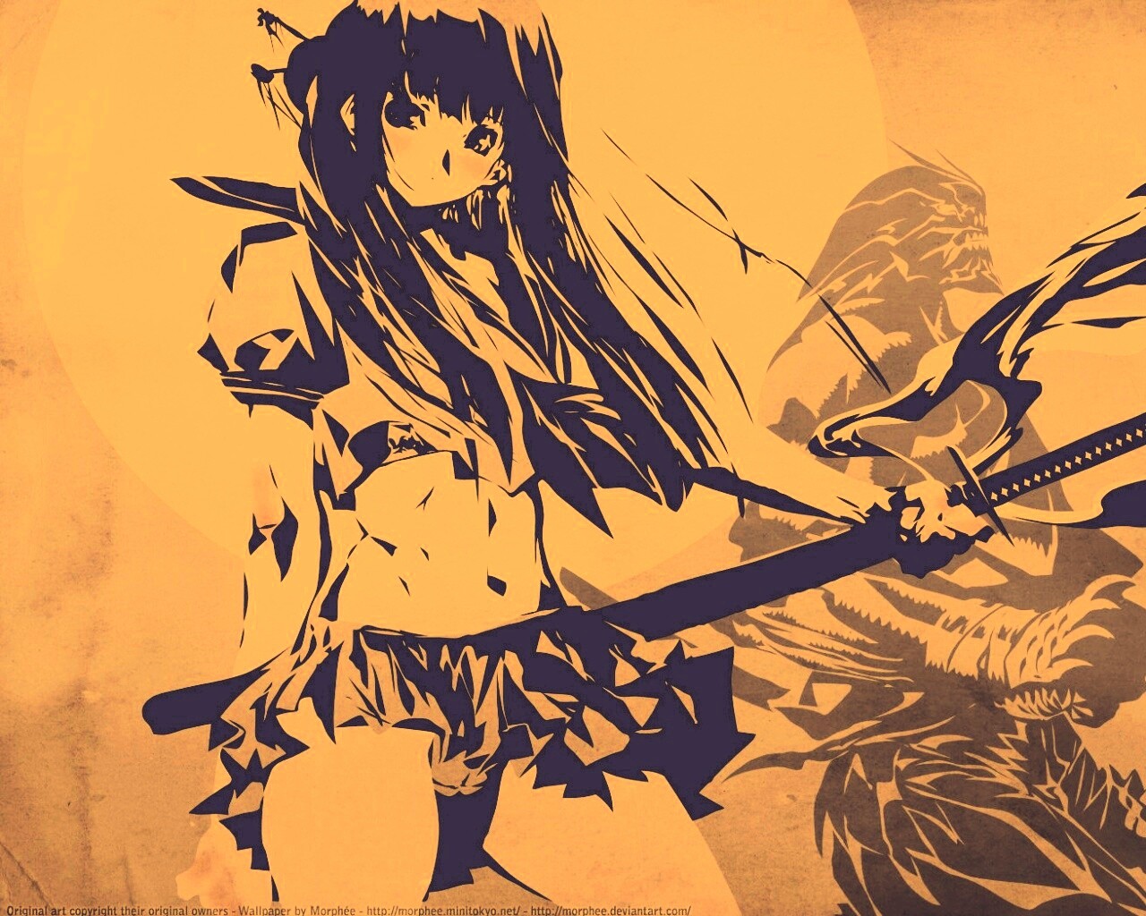 Девушка с мечом обои