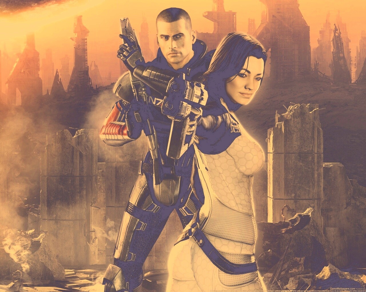 Шепард и Миранда обои