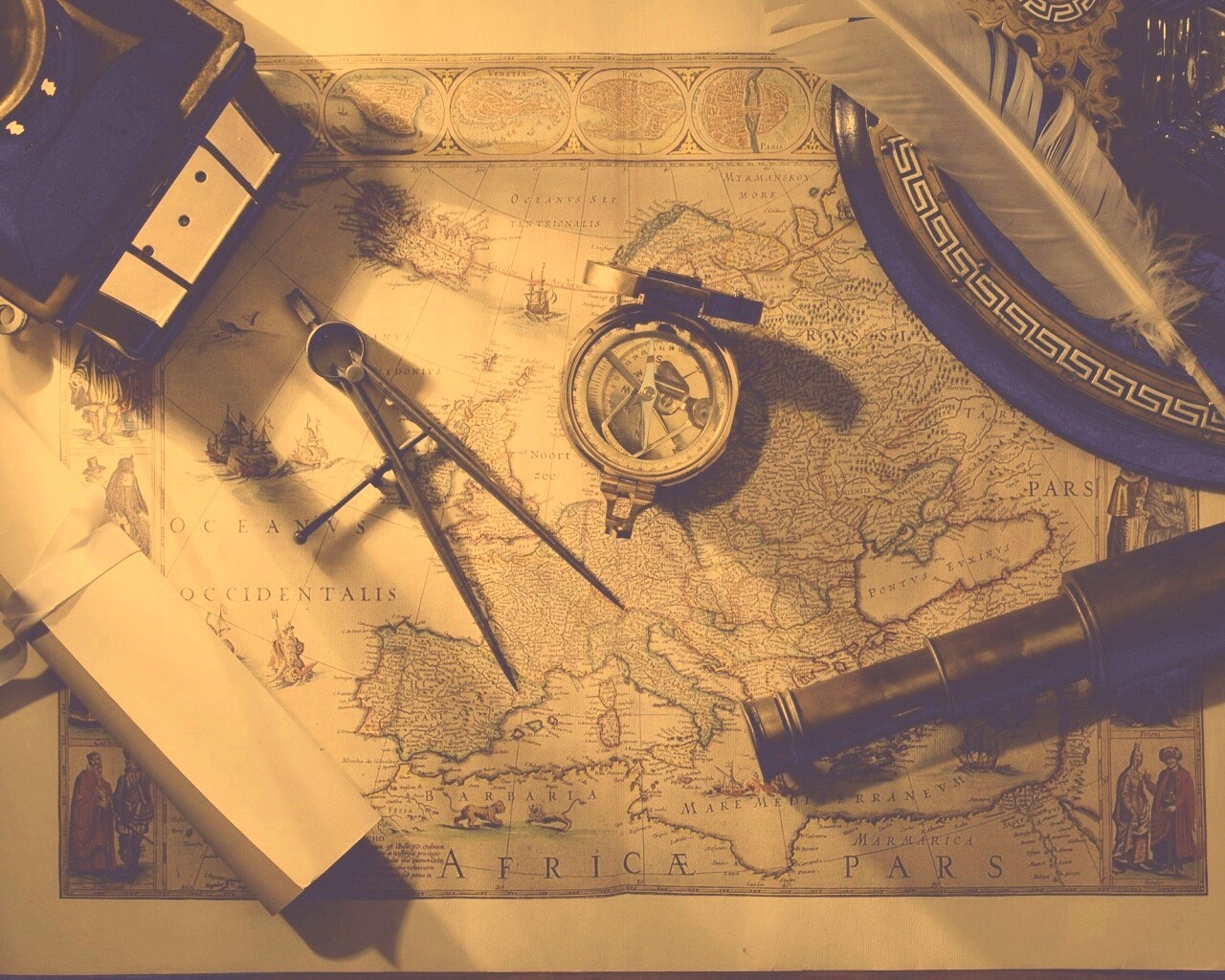 Карта путешественника обои