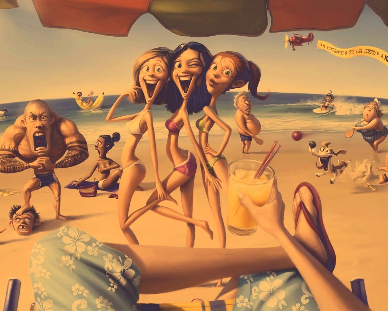 На пляжу ляжу) обои