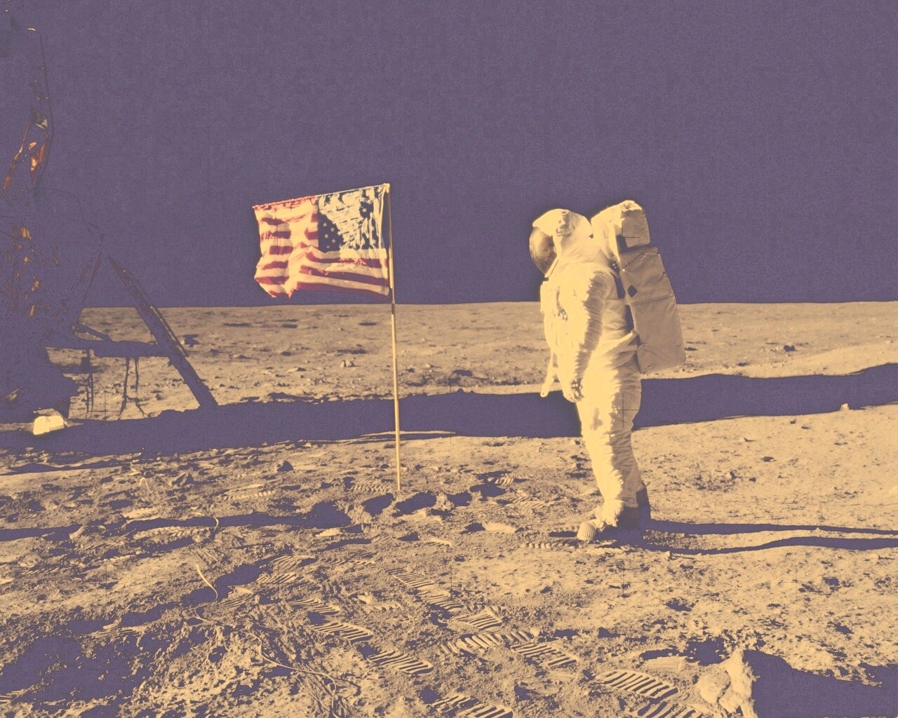 Высадка американцев на Луну обои