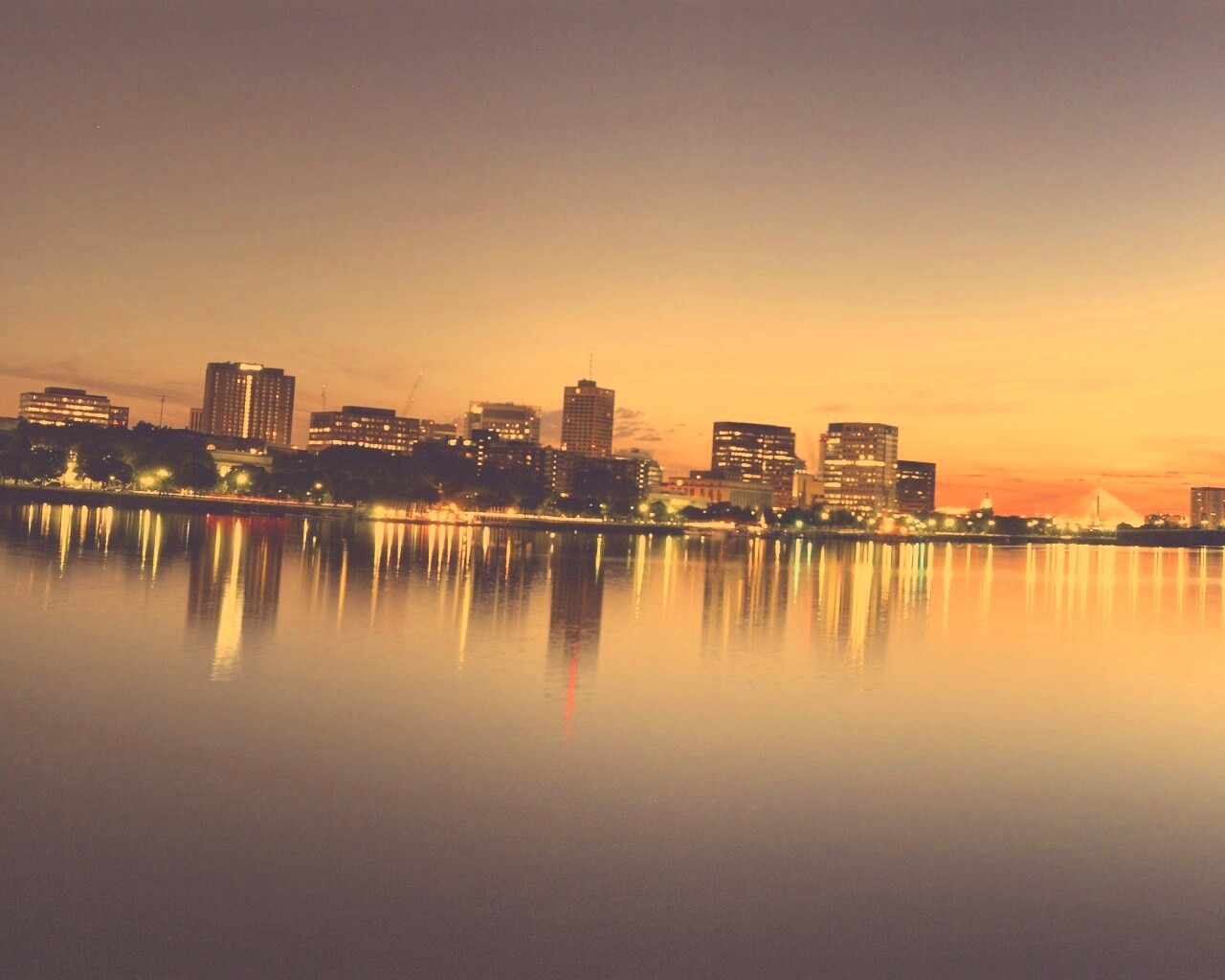 Панорама Бостона обои