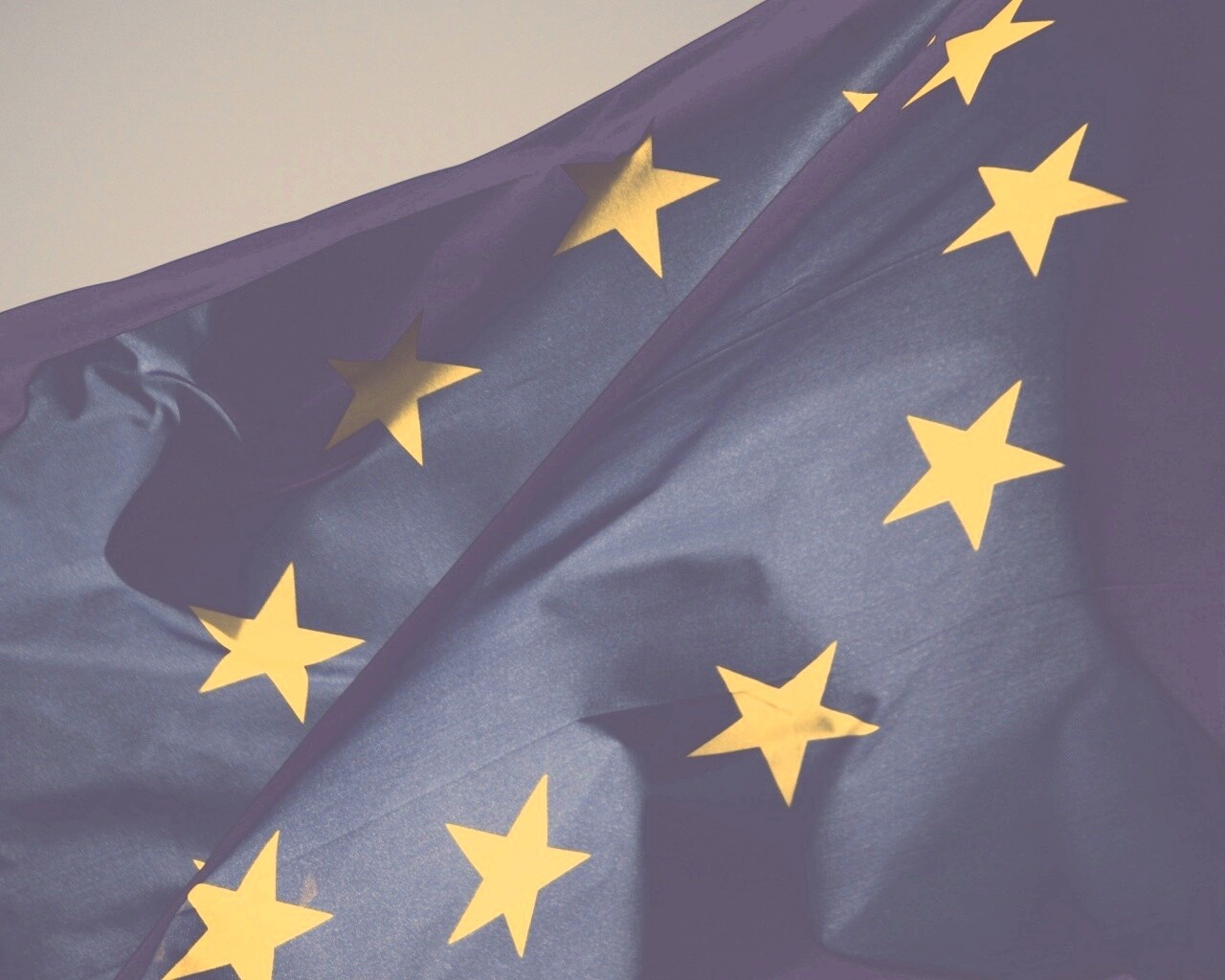 Синий флаг Евросоюза (европейского союза) обои