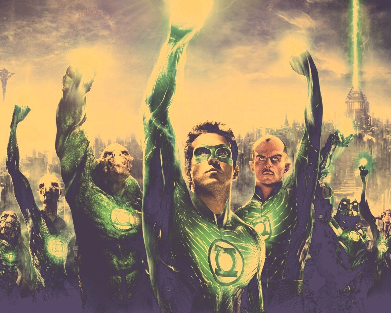 Зеленый фонарь обои