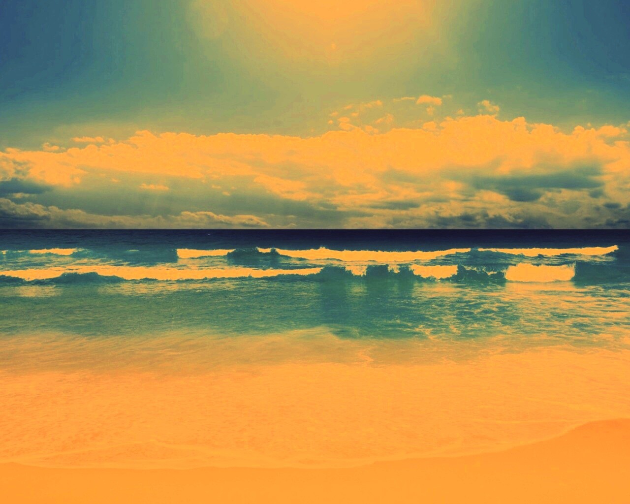 Потрясающий вид на морской пляж обои