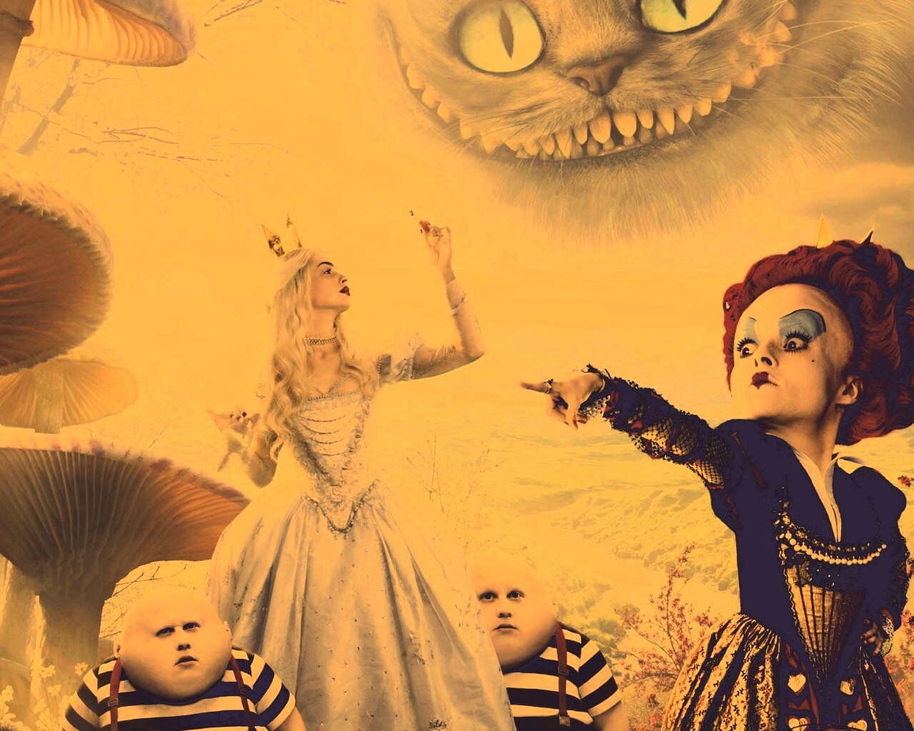 Персонажи из "Алиса в стране Чудес" обои