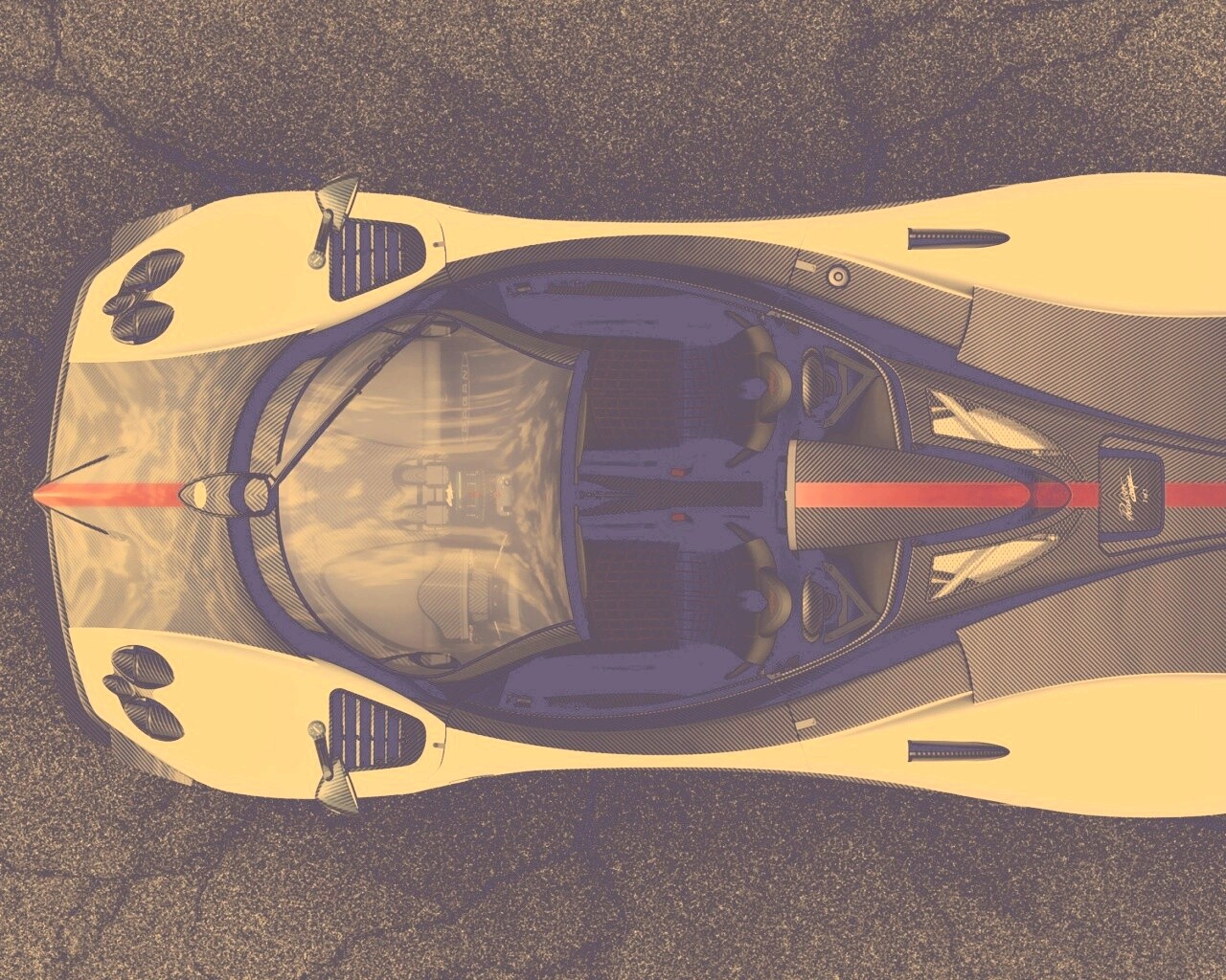 Пагани Зонда вид сверху обои