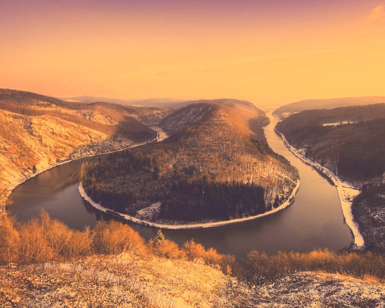 Изгиб реки обои
