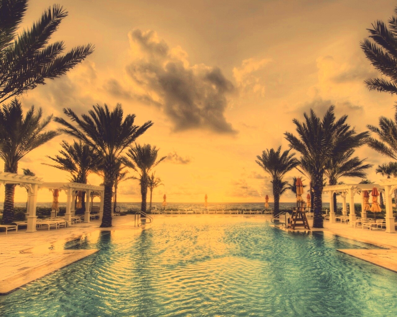 Бассейн обои