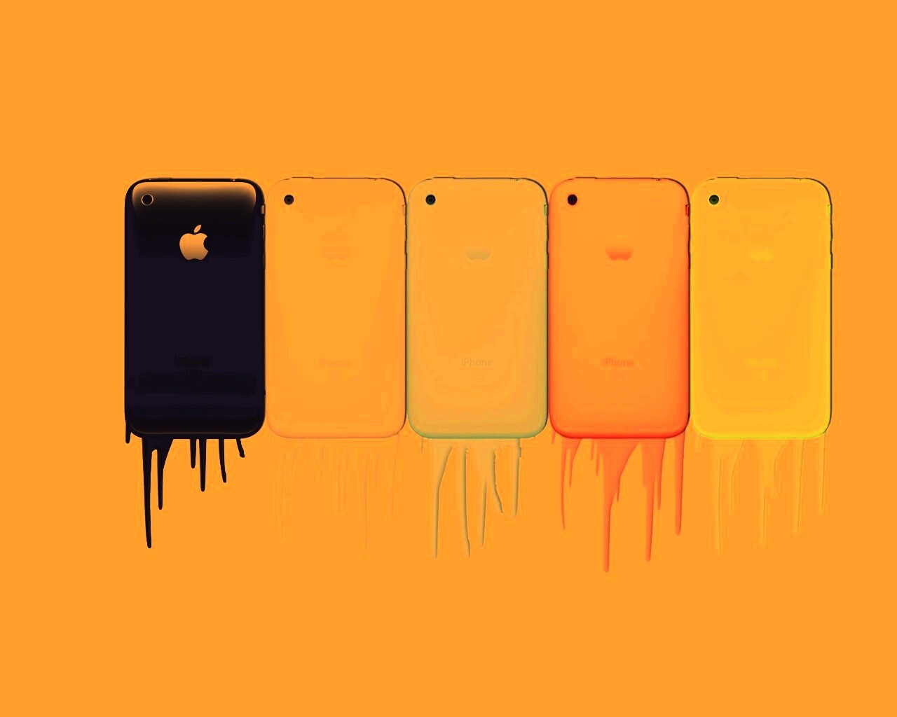 iPhone в разных цветах обои
