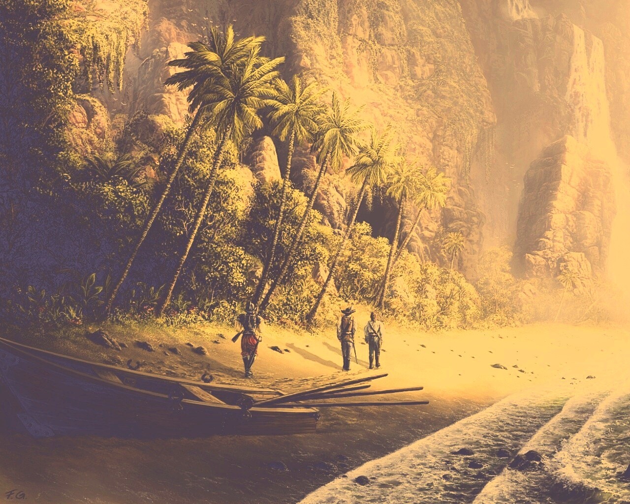 Люди на необитаемом острове обои