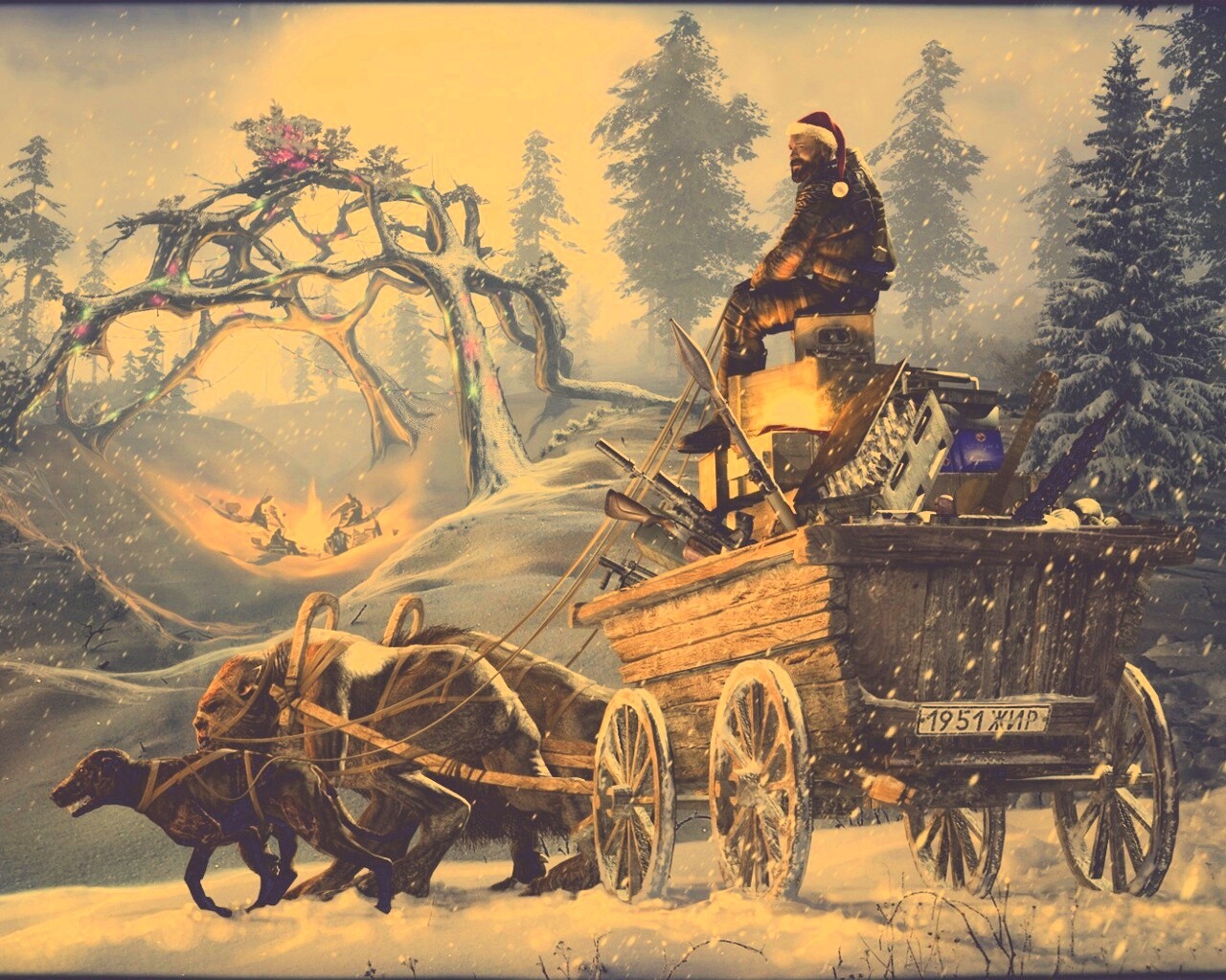 Новогодний Сталкер обои