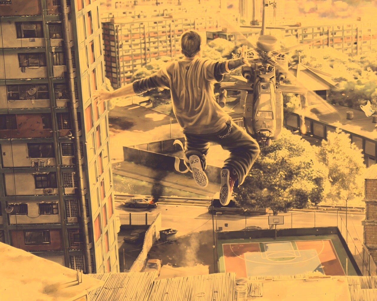 Прыжок обои