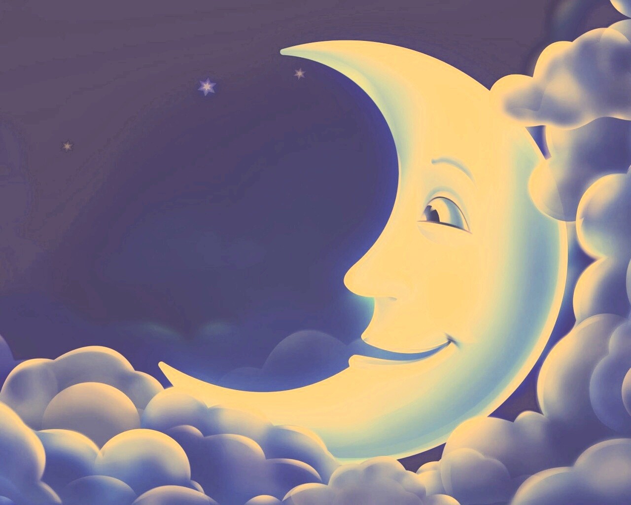 Мультяшный месяц обои