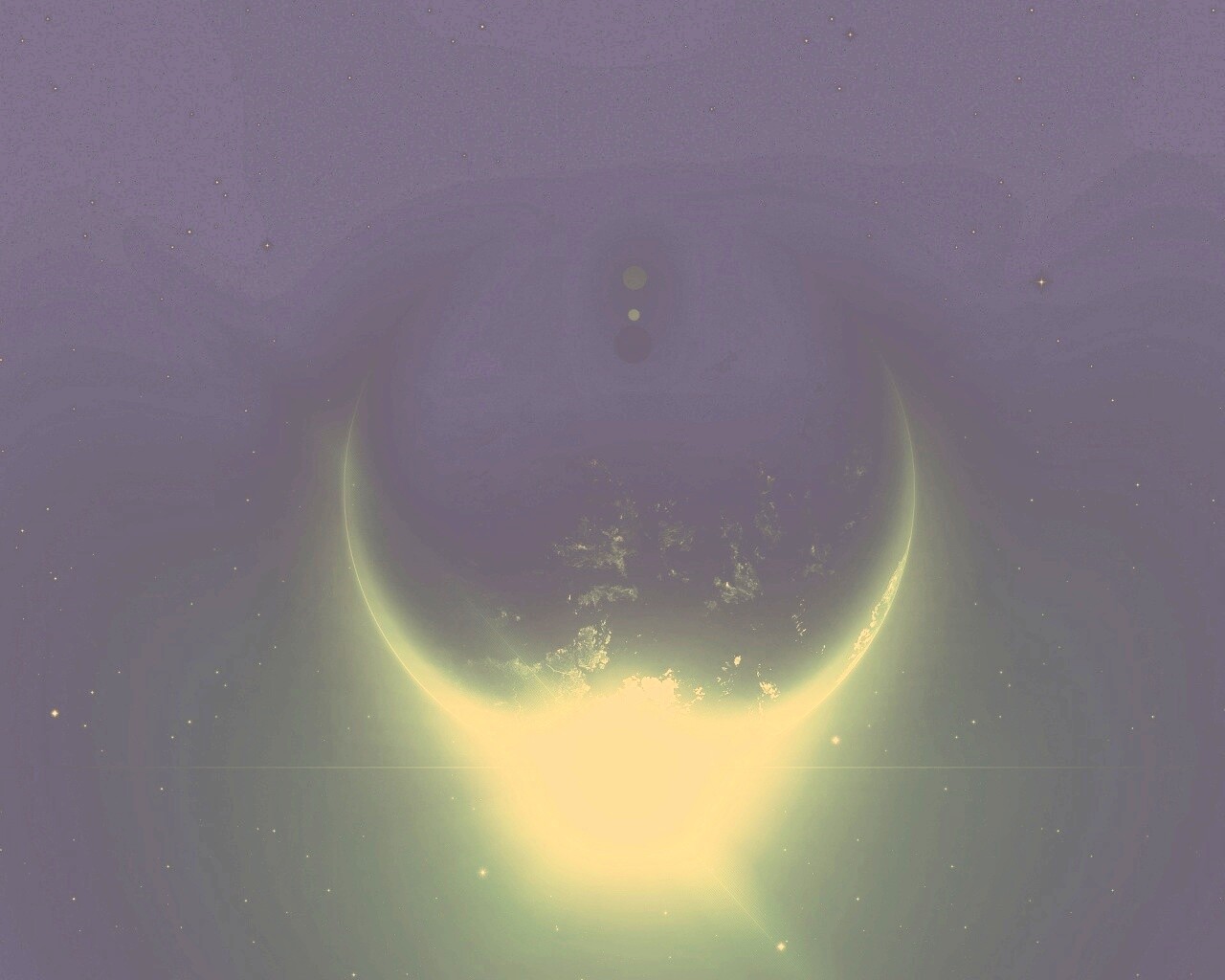 Восход виден из космоса обои