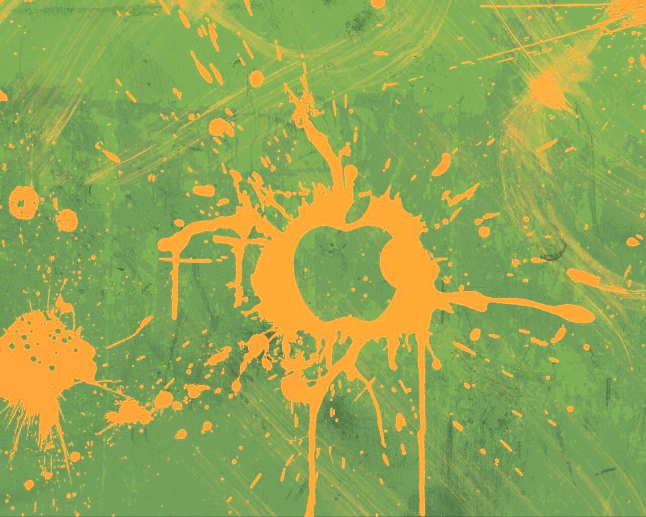 Яблоко в краске обои