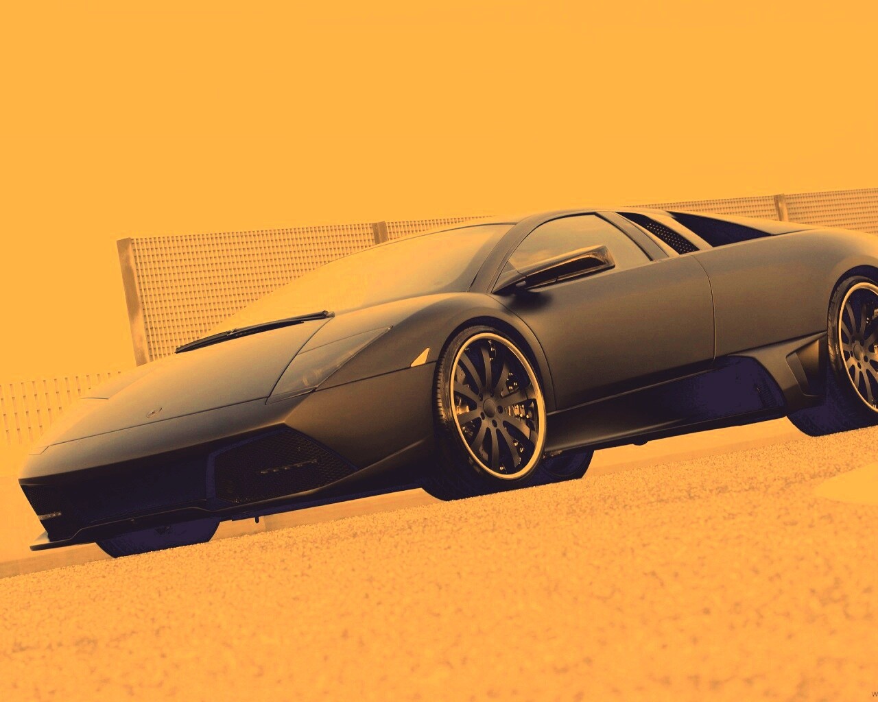 Lamborghini Reventon черного цвета обои