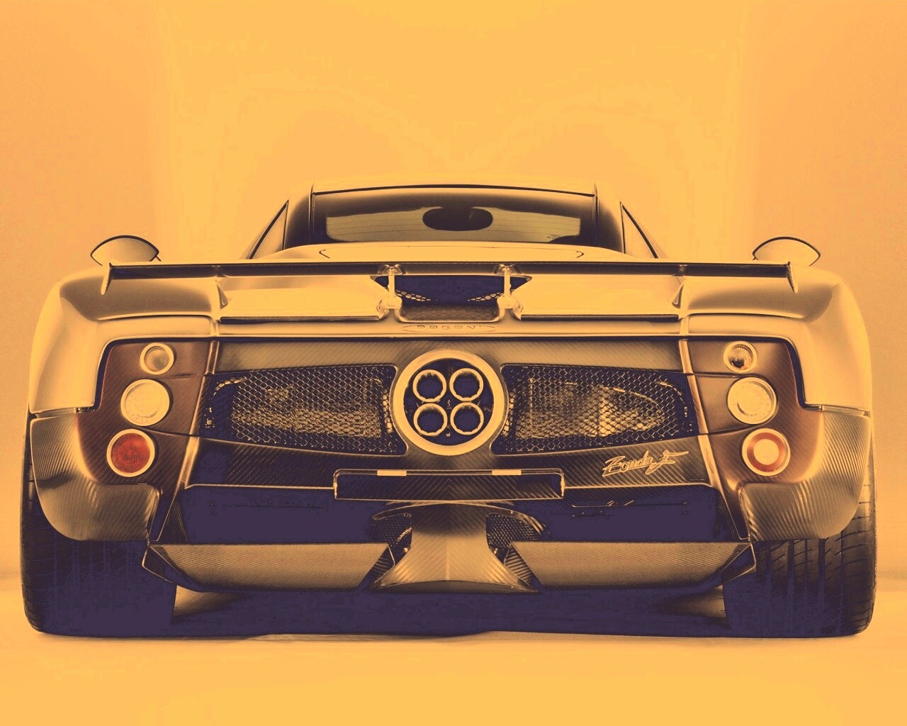 Pagani Zonda сзади обои