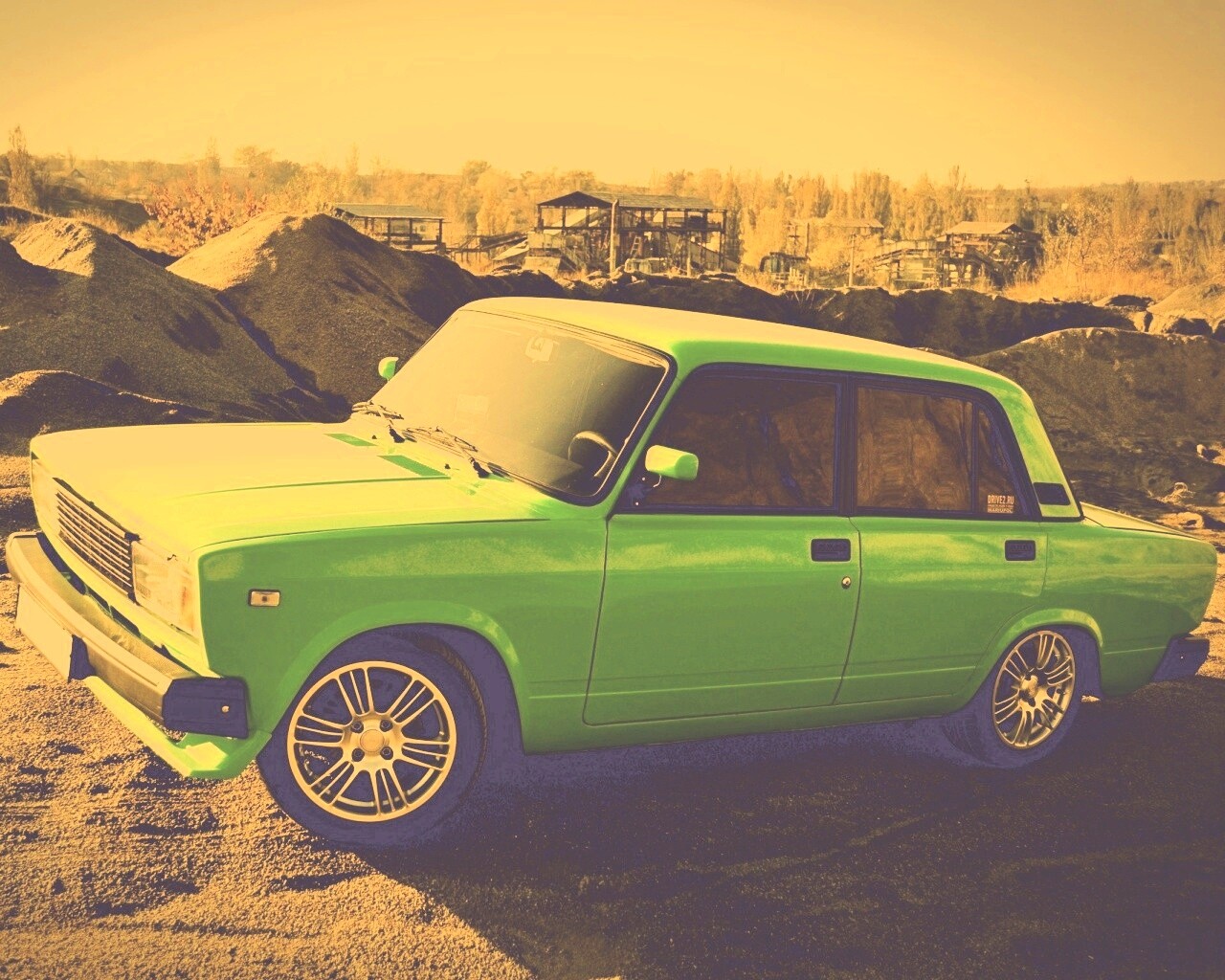 Кислотные жигули обои