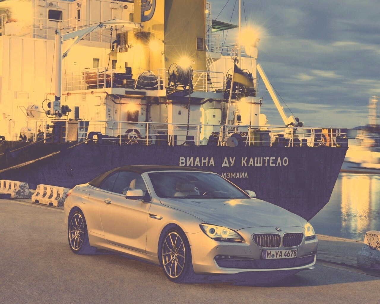 BMW 6 в порту обои