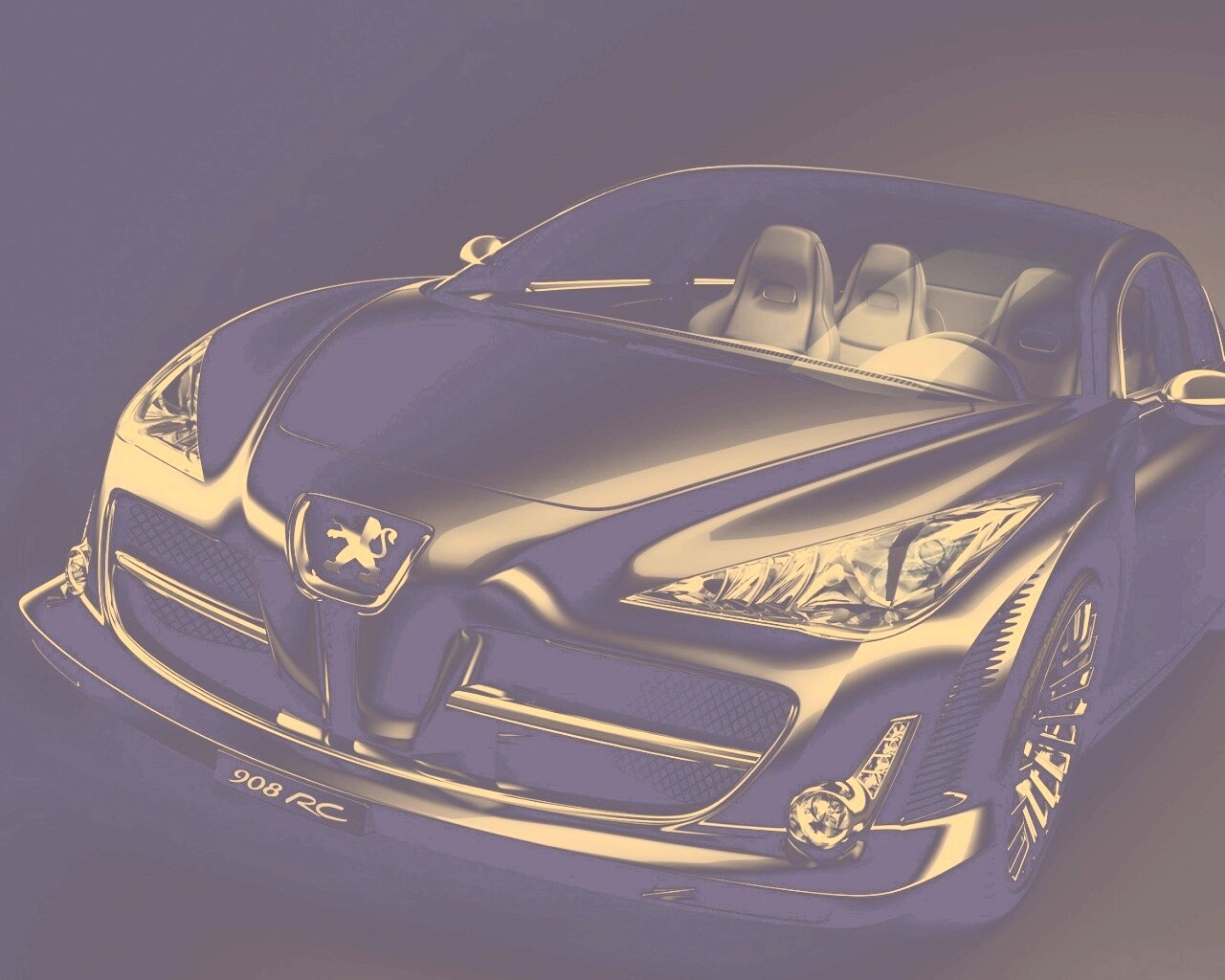 Чёрный Пежо обои