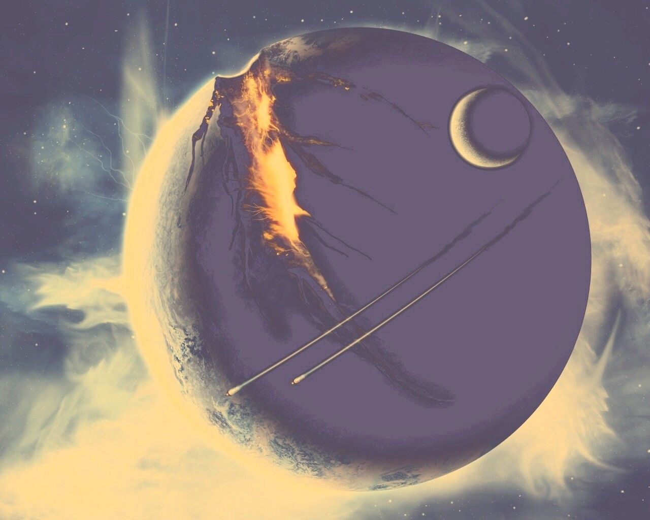 Эвакуация с гибнущей планеты обои