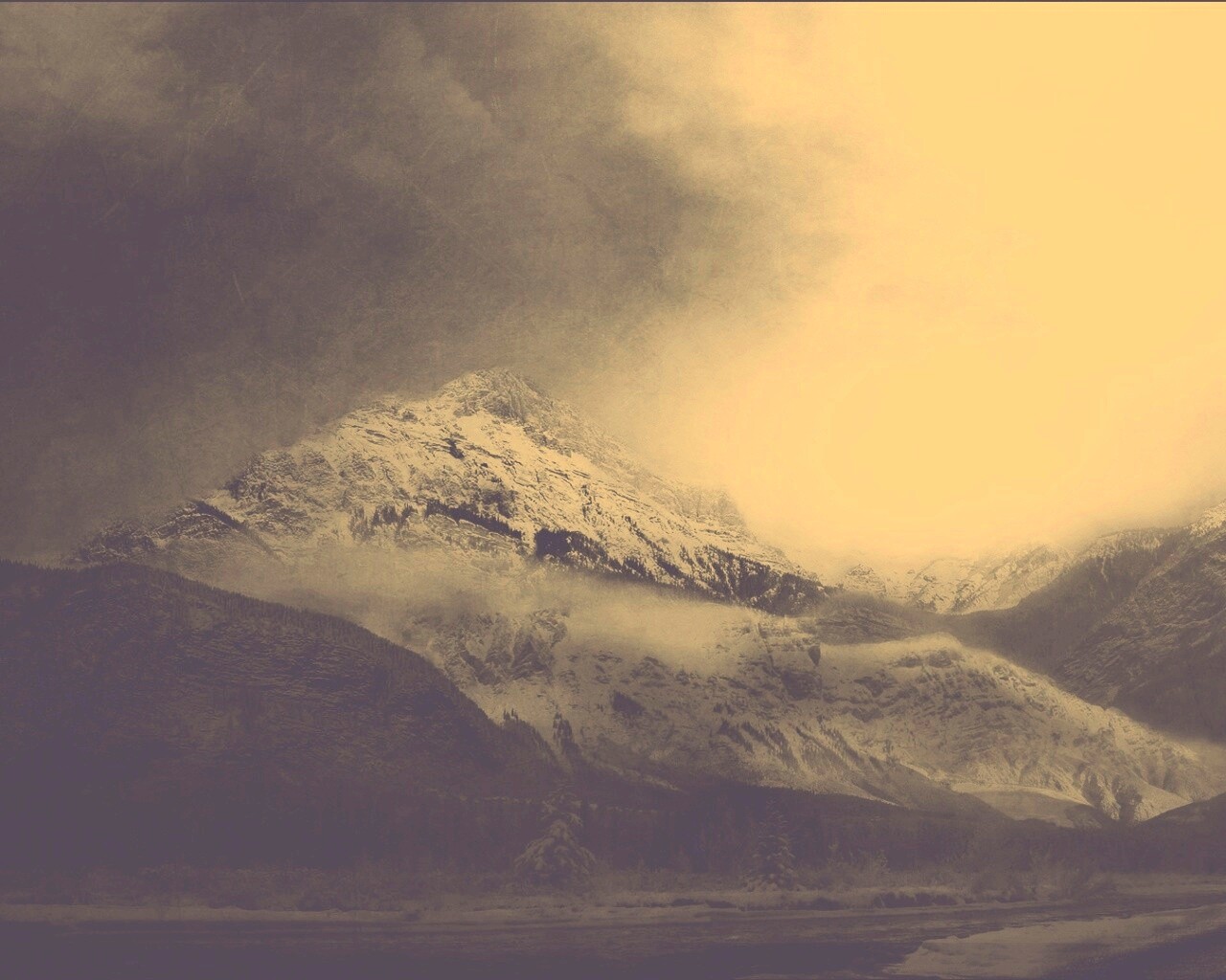 Ч/Б фото гор обои