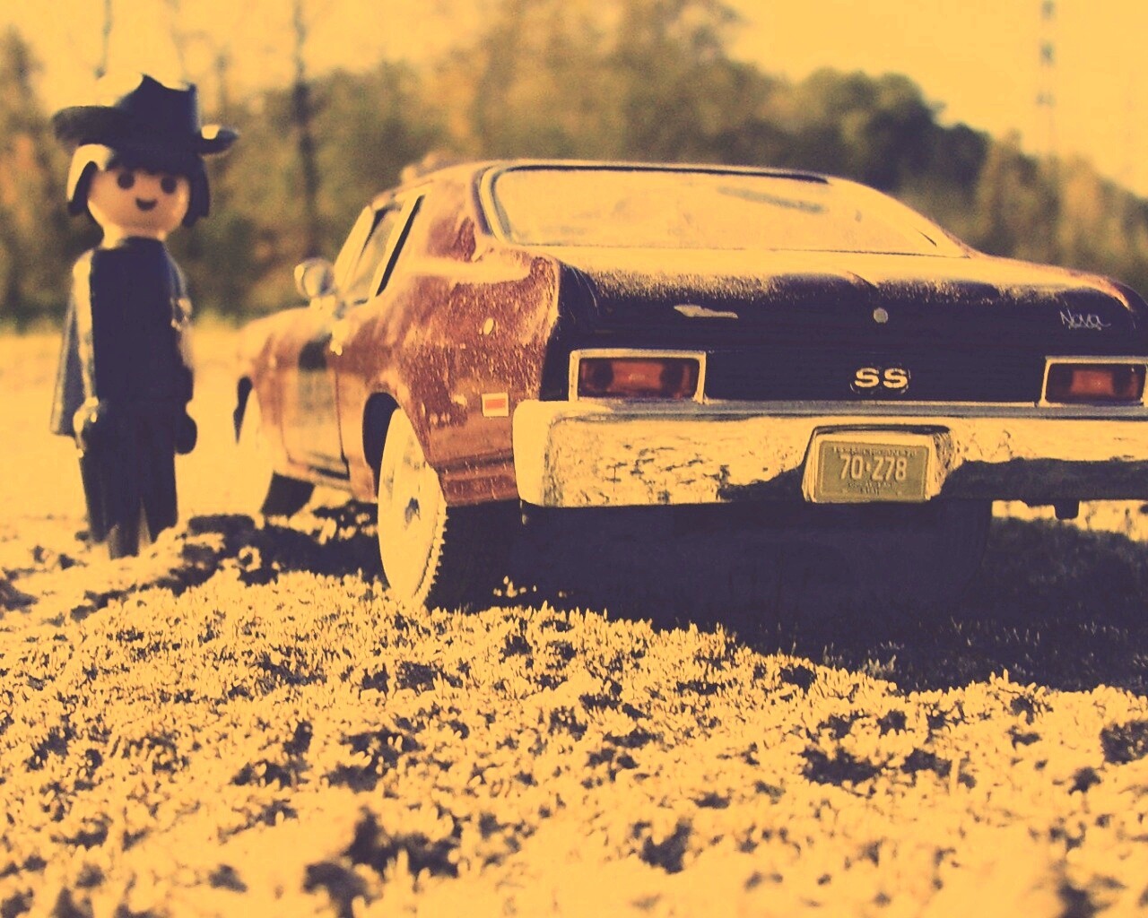 Машинка для человечка Lego обои