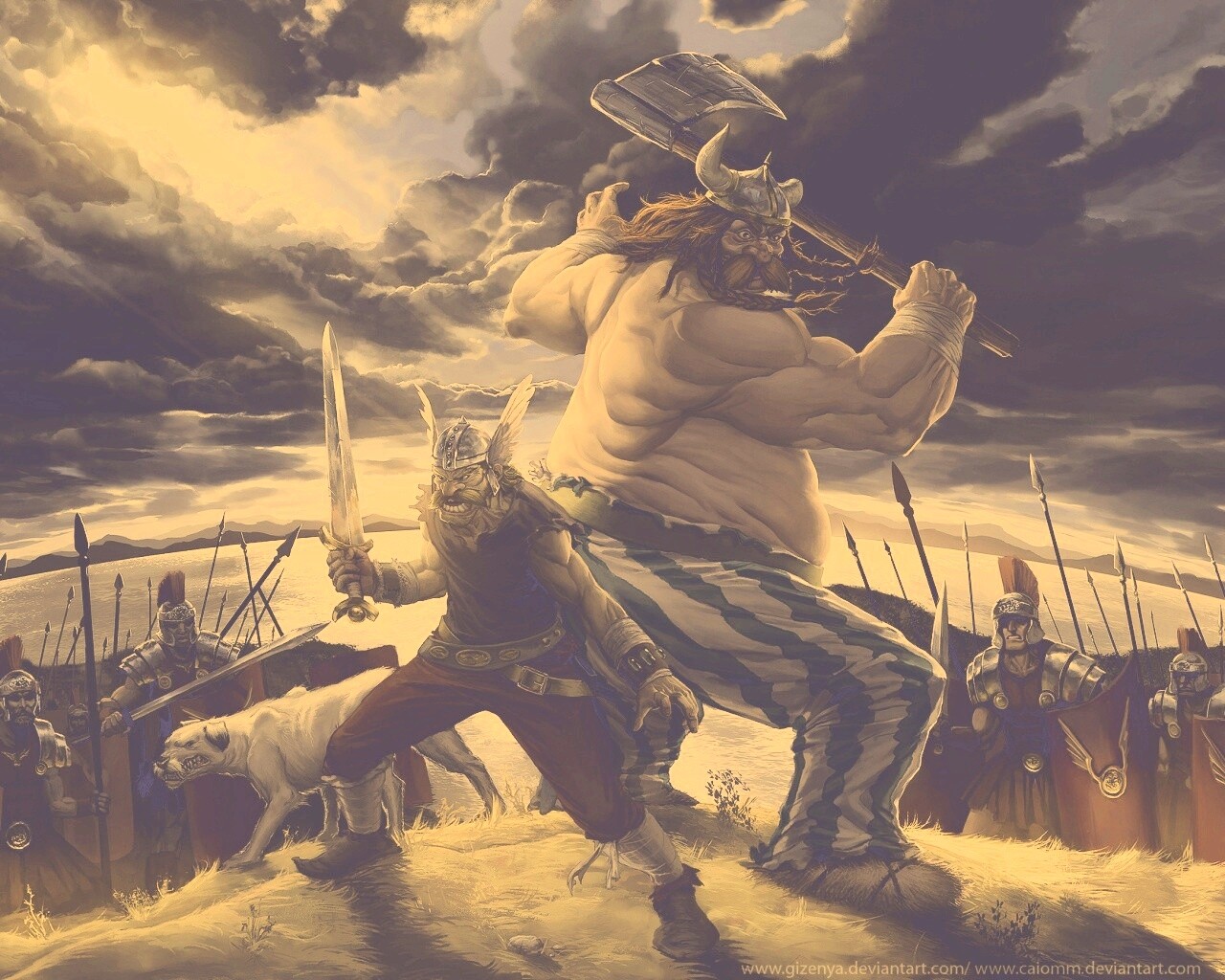 Астерикс и Обеликс по взрослому обои